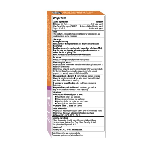 FemiClear BV & Yeast Infection Protection Vaginal Cream, Made with Natural Ingredients FemiClear