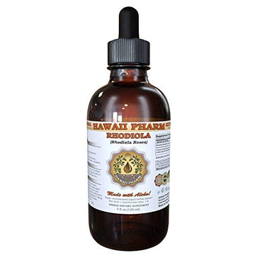 HawaiiPharm Rhodiola Liquid Extract, Organic Rhodiola (Rhodiola Rosea) Tincture 4 oz