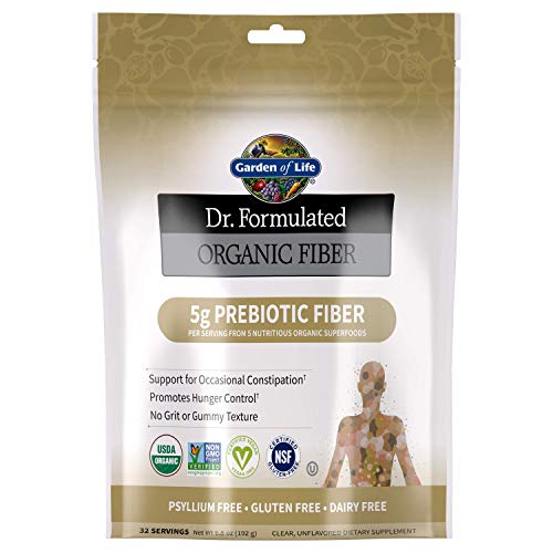 Garden of Life Dr Formulated Organic Fiber Supplement Powder Unflavored, Sugar Free