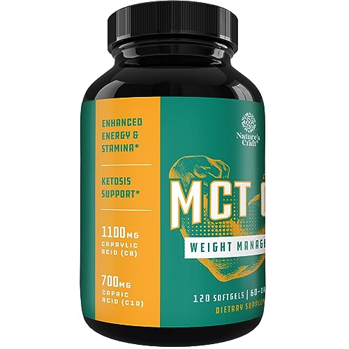 C8 MCT Coconut Oil Softgels - MCT Oil Keto Pills with Caprylic Acid Coconut Oil Natures Craft