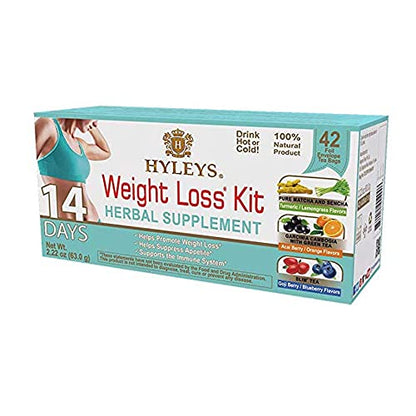 HYLEYS Tea for Cleanse and Weight Loss - New 14 Day Weight Loss Kit - 42 Tea Bags 