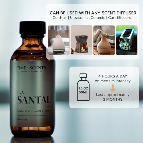 Essential Oil Blend Diffuser Oil – Santal Essential Oil, Hotel Inspired Home fragrance oil for diffuser Time Scents