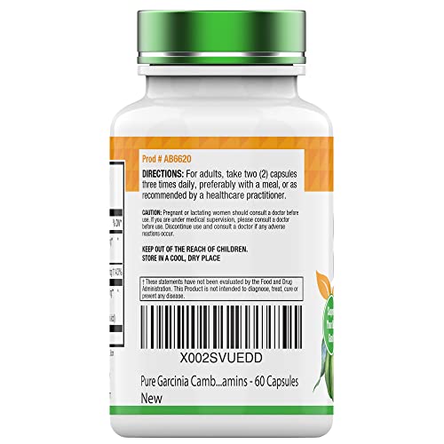 tnvitamins Garcinia Cambogia Extract Capsules (1000 MG x 60 Pills) with HCA & Chromium