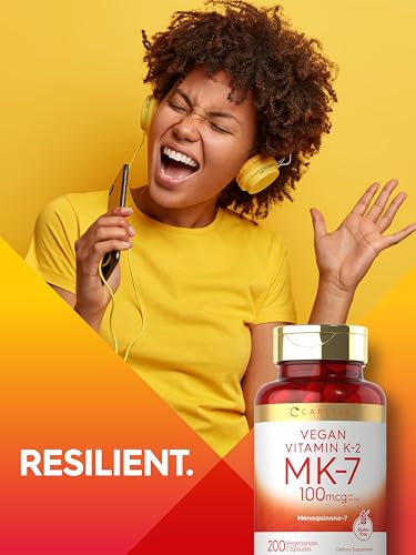 Carlyle Vitamin K2 MK7 100mcg | 200 Vegan Capsules | Menaquinone-7 Supplement Carlyle