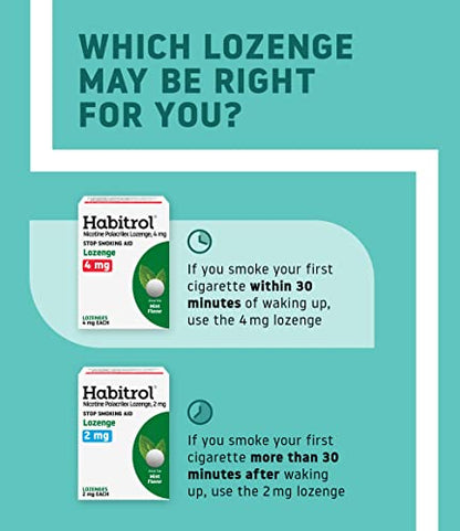 Habitrol Nicotine Lozenges 4 mg Mint Flavor - 72 Count – Stop Smoking Aid