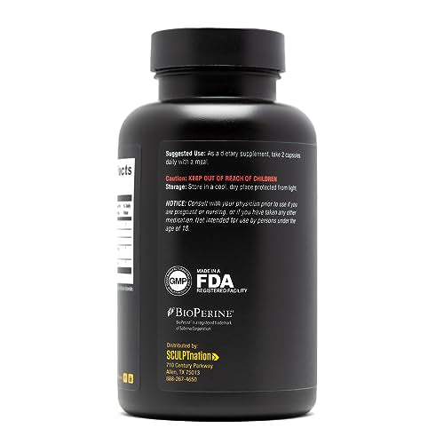 Sculpt Nation Powerful Turmeric Supplement - Turmeric Curcumin with Black Sculpt Nation