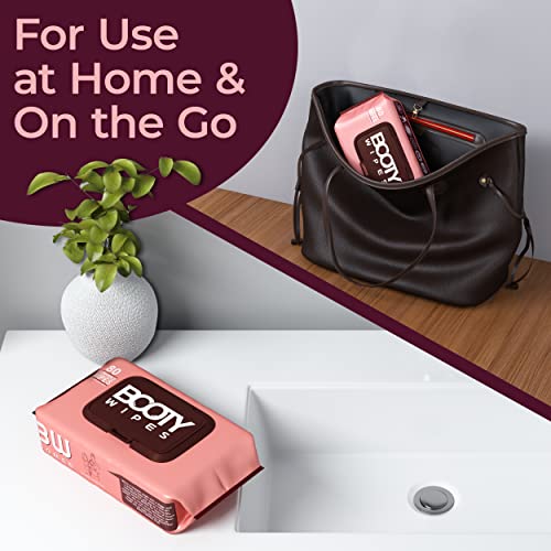 Booty Brand Wipes for Women - 320 Wipes for Adults | Premium Feminine - pH Balanced & Infused BOOTY WIPES