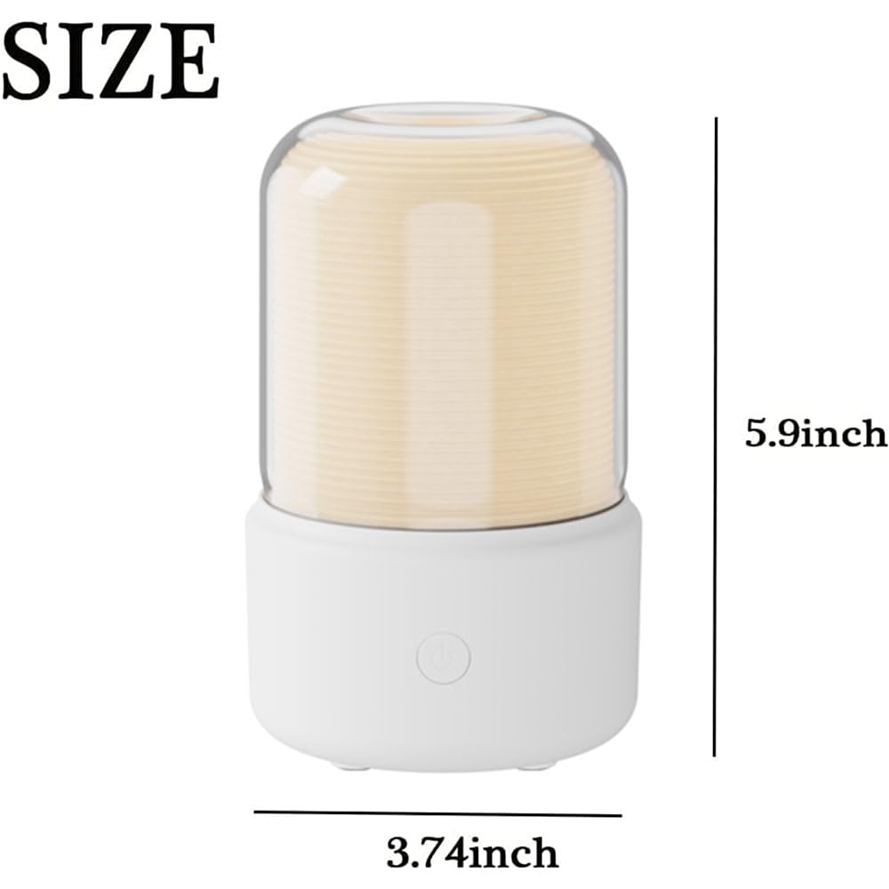 Candlelight Flame Air Diffuser,Portable Essential Oil Diffuser Noiseless 120ML Aroma Diffuser Waterless AEKAN