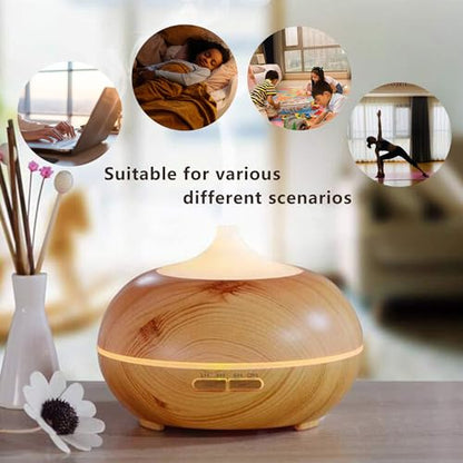 Essential Oil Diffuser, Aromatherapy humidifier, ultrasonic Cold Mist humidifier, 4 Timing Settings