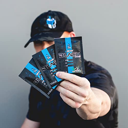 eFlow Nutrition ENRAGE Black Preworkout Sample Packs - Travel Packs - High Stim Energy, Pump, Strength, Endurance, Focus, Nootropic formula - Variety (6 Packs)