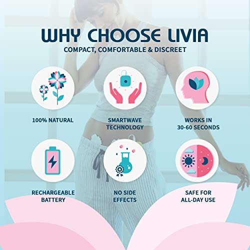 Livia Menstrual Pain Relief Device, Pink - The Off Switch for Period Pain - Portable Unit