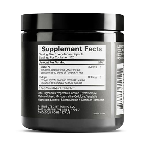 Ultra Concentrated 69,000mg Tongkat Ali Fadogia Agrestis Blend – 200:1 Tongkat Ali + 30:1 Toniiq