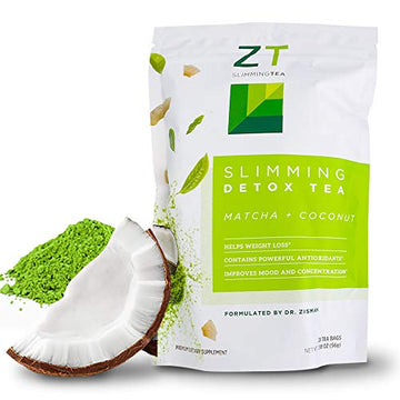Dr. Zisman ZT Slimming - Matcha-Coconut Detox Blend, Weight Loss Tea with Antioxidant Effects