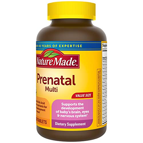 Nature Made Prenatal Multi, 250 Tablets, Folic Acid + 17 Prenatal Vitamins & Minerals Nature Made