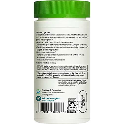 Rainbow Light Prenatal Multivitamin, Immune Support, 120 Capsules (Package May Vary) Rainbow Light