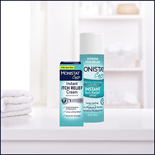 Monistat Instant Itch Relief Cream for Women, Maximum Strength Feminine Itch Care, 1 oz, 2 Pack Monistat