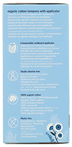 Natracare Organic Cotton Super Tampons with Cardboard Applicator, Plastic Free, Chlorine Free NATRACARE