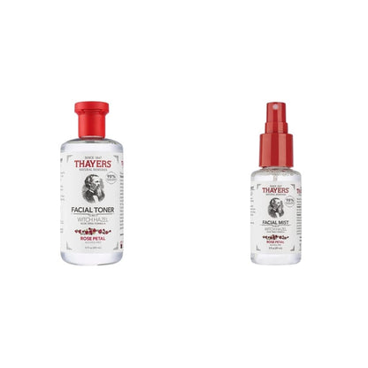 Thayers Alcohol-Free, Hydrating Rose Petal Witch Hazel Facial Toner 12 oz + 3oz 