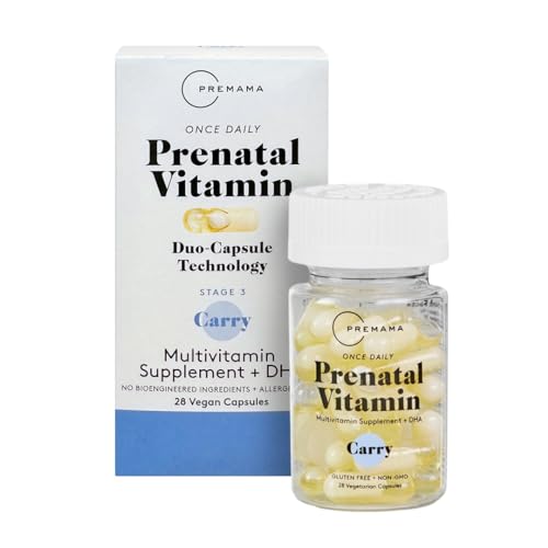 Premama Prenatal Vitamins for Women, Once-Daily Multivitamin Supplement, Includes Folate