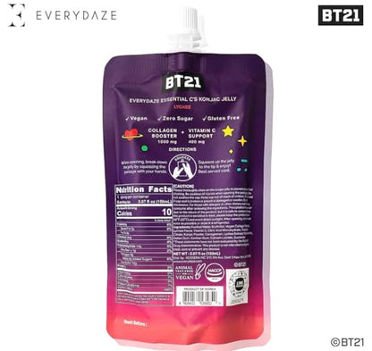EVERYDAZE BT21 Essential C’s Collagen + Vitamin C Konjac Jelly | Vegan, 10 Calories