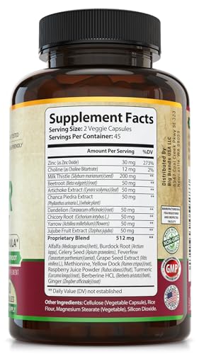 Liver Cleanse Detox & Repair Formula. Liver Support Supplement with Dandelion Root Silymarin