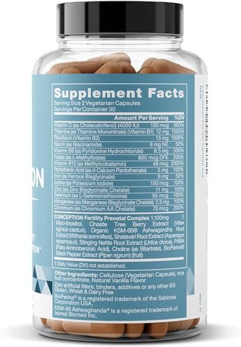 Conception Fertility Supplements for Women – Prenatal Vitamins – Promote Hormone Balance