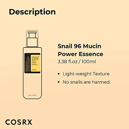 COSRX Snail Mucin 96% Power Repairing Essence 3.38 fl.oz 100ml