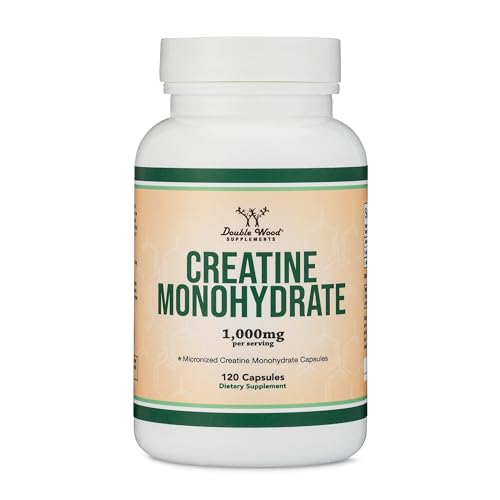 Creatine Pills 1,000mg Per Serving (120 Creatine Capsules) Micronized Creatine 