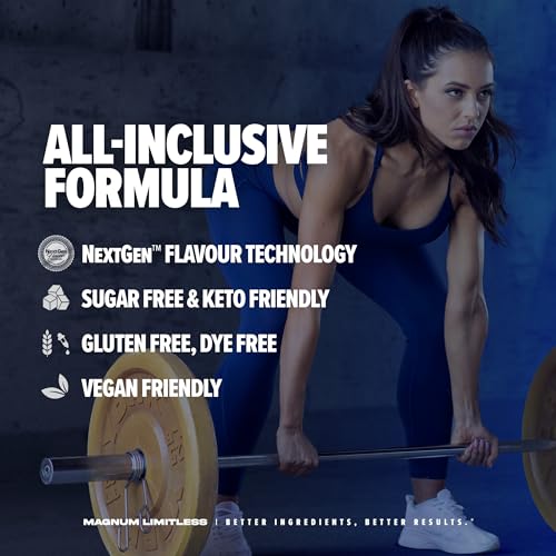 LIMITLESS Magnum 504g - Muscle Workout Powder, Sport Pre Workout for Men and Women, May Assist & Support Increase Energy, Focus, and Endurance - Peach Mango Rush