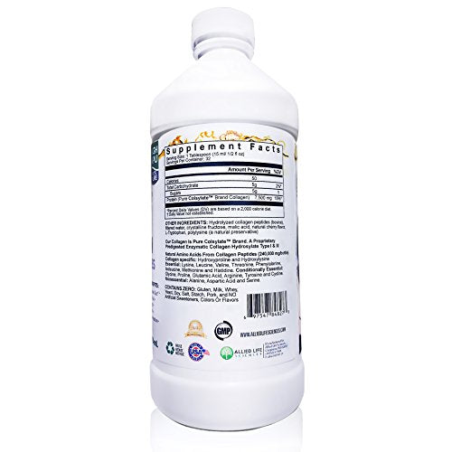 LiquiVive Liquid Collagen Protein Peptides Concentrate | Pure Hydrolyzed Super Multi Collagen