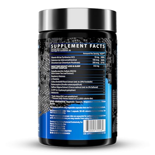 Nutrex Lipo 6 Nighttime Fat Burner | Melatonin Sleep Aid & Weight Loss Diet Pills Nutrex Research