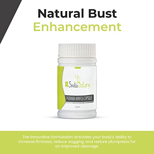 Swiss Botany Organic Pueraria Mirifica Breast Enhancement Pills for Women Swiss Botany