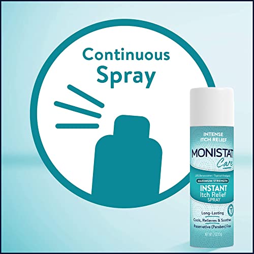 Monistat Instant Itch Relief Spray for Women, Maximum Strength Feminine Itch Care, 2 oz Monistat