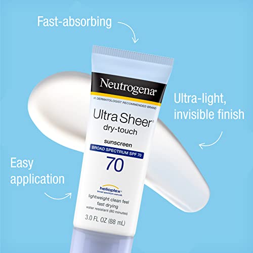 Neutrogena Ultra Sheer Dry-Touch Sunscreen Lotion, Broad Spectrum SPF 70 UVA/UVB Neutrogena