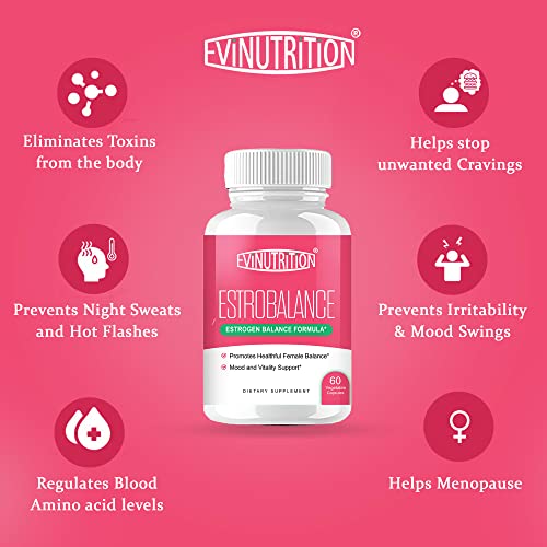 Evinutrition Estrobalance Capsule for Women - Menopause Mood and Energy Support