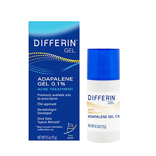 Differin Acne Treatment Gel, 30 Day Supply, Retinoid Treatment for Face Differin