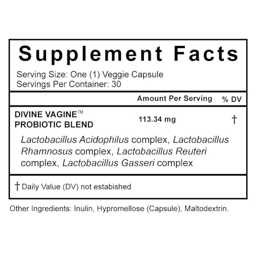 Flower Power 'Divine Vagine' Blend - 30 ct for Balance Urinary Tract Infection, V Health Support for Women Flower Power