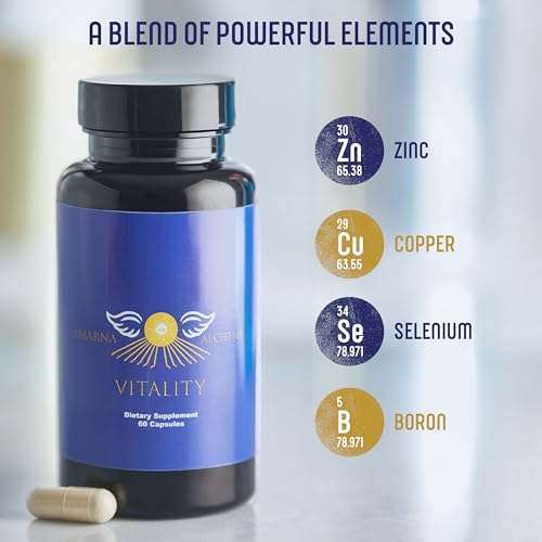 Amarna Alchemy Vitality Trace Minerals Supplement - Zinc with Copper, Selenium Amarna Alchemy