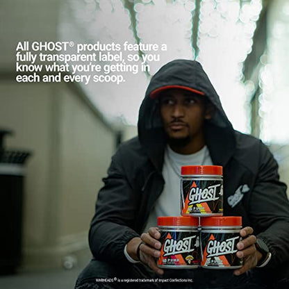 GHOST Pump Nitric Oxide Powder, Peach - 40 Servings - Sugar-Free & Stim-Free Pre