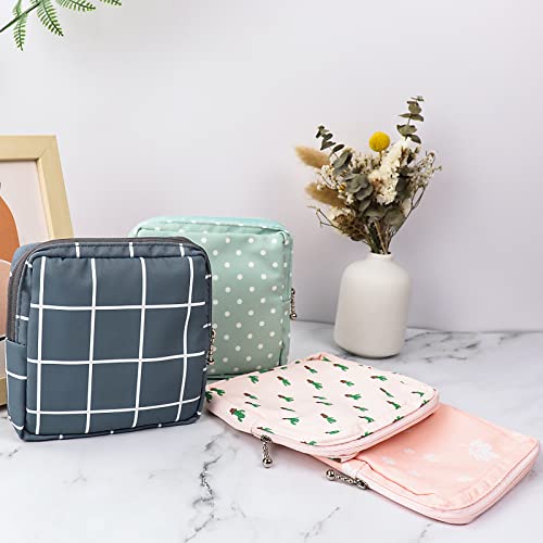 Sanitary Napkin Storage Bag,Portable Sanitary Napkin Storage Pouch Pack of 4 Reusable Menstrual Cup Tuciyke