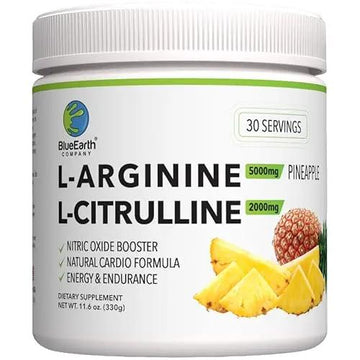 BlueEarth Company L-Arginine 5000mg + L-Citrulline Complex Powder Supplement Drink