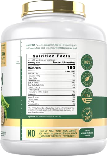 Carlyle Pea Protein Powder with BCAA'S 7lb | Unflavored | 29G Protein | Non-GMO, Gluten Carlyle