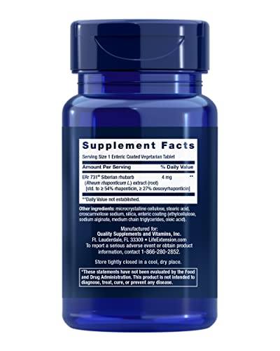 Life Extension Menopause 731 – Siberian Rhubarb – Menopause Supplement for Women Life Extension