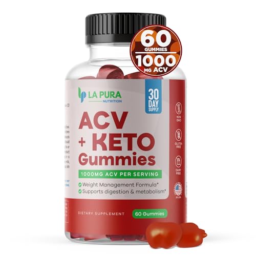 LaPura ACV 1000 mg + Keto Gummies for Weight Loss, 60 Gummies - 1000 mg Apple Cider