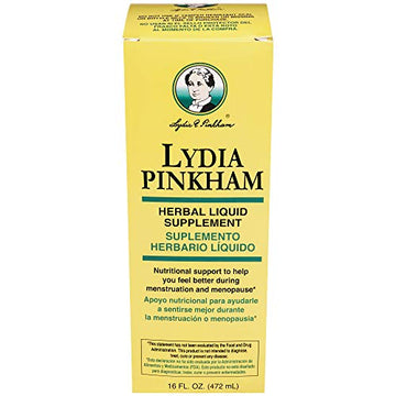 Lydia Pinkham Liquid Herbal Supplement for Menstruation and Menopause Support, 16 Ounce