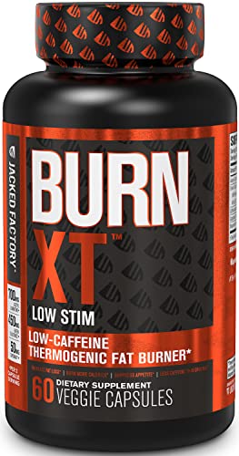 Jacked Factory Burn-XT Low Caffeine, Low Stim Weight Loss Supplement Jacked Factory