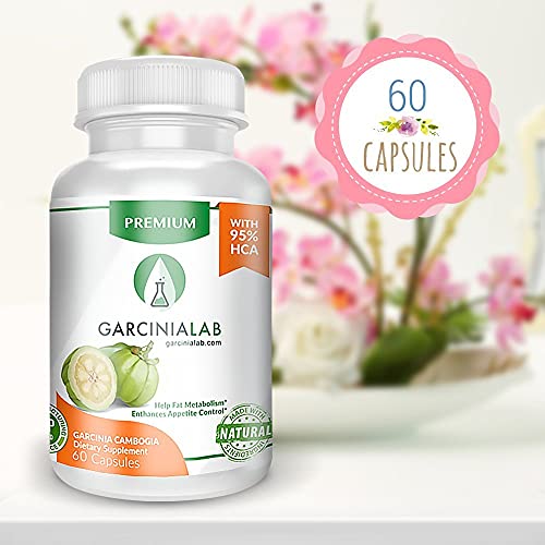 Garcinia Cambogia Extract 100% Pure 95% HCA Pharmaceutical Grade 60 Capsules 1 Month