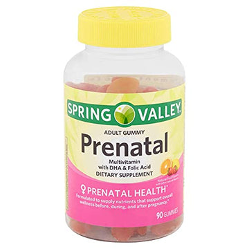 Prenatal Gummy Vitamins Including Womens Multivitamin with DHA and Folic Acid 800 mcg