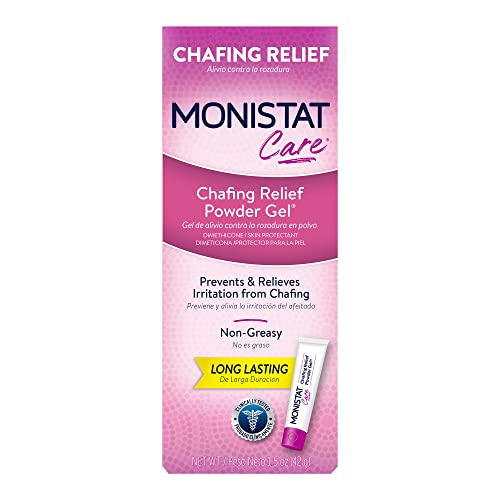 Monistat Chafing Relief Powder Gel, Anti-Chafe Protection, Fragrance Free Chafing Gel, 1.5 Oz, 1 Pack