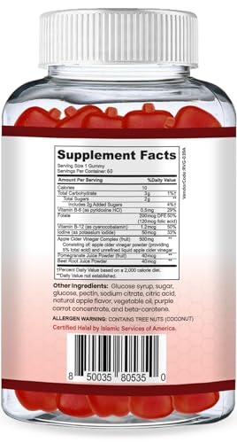 SHIFAA NUTRITION Halal Apple Cider Vinegar Gummies. Cleanse & Detox ACV Gummies SHIFAA NUTRITION